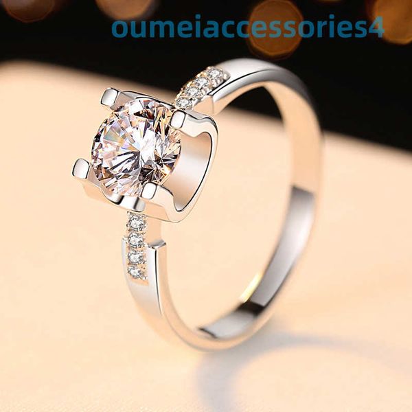 2024 Diseñador Marca de lujo Joyería Anillos Anillos 925 Anillo de plata esterlina Mujer Mosan Diamante Cierre Cabeza Mismo anillo