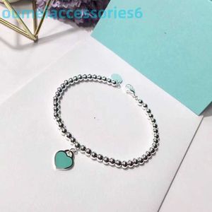 2024 Bracelets de bijoux de marque de luxe de créateurs Love émail en argent pur bracelet rond rond avec un cadeau de mode classique en forme de cœur pour les femmes