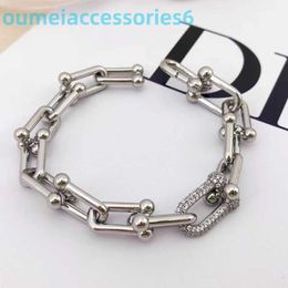 2024 Designer Marque De Luxe Bijoux Chaîne Diamant U Fer À Cheval Moissanite Clou Or Amant Bracelet Femmes Bracelet Cadeau De Noël