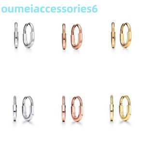 Boucles d'oreilles en forme de U, bijoux de marque de luxe de styliste, précision, à la mode, personnalisé, popularité du réseau, 2024