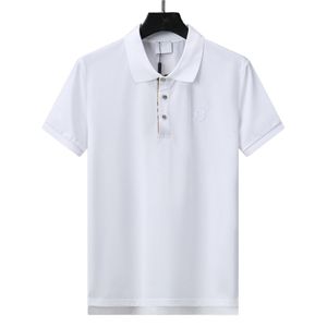 2024 Designer Luxe Heren poloshirts T-shirt mode business casual korte mouw 100% katoen hoge kwaliteit zwart en wit ademende zomer tops kleding