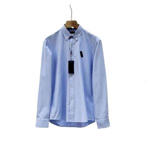 2024 Designer Men Laurene Shirt Polo Quality Mens Casual Shirts Biaolav Oxford Tissu à manches longues pour les manches longues classiques 9985ess