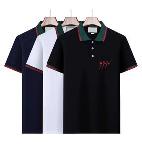 2024 Designer Men's Polo Casual Casual Short Fashion Print Loose Polo Coll Col à manches courtes M-3XL