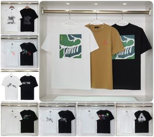 2024 T-shirt pour hommes Designer Herren Tshirt Mode Casual 100% pur coton résistant aux rides Slim Fit Lettre Imprimer Couple Noir et Blanc Grand M-3XL