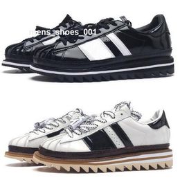 2024 Hombres de diseño Mujeres Mujeres de zapatos casuales de zapatillas de zapatillas de Edison Chen White Black Crystal Sand x Originals Superstares Skate Manianos Tamaño 36 - 46
