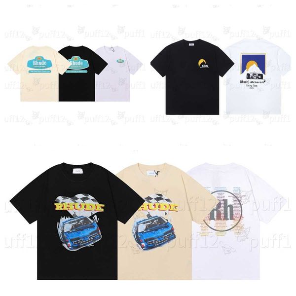 2024 Designer Mens T-shirt Rhude T-shirt Summer Mens T-shirts à vendre Femmes Rhude Designers pour hommes Tops Lettre Polos Broderie T-shirts Vêtements Chemise à manches courtes