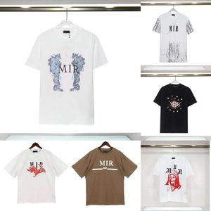 2024 Designer Hommes T-shirts Femmes Amirs Imprimé Mode Homme T-shirt Hip Hop Streetwear T-shirts Casual Tees À Manches Courtes Taille S-XL