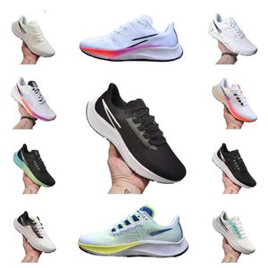 2024 Designer Heren ZOOM Pegasus 37 Casual Schoenen 38 39 Triple Zwart Wit Midnight Navy Chloor Blauw Lint Aurora Groene Wolf Grijze Vlinder Dames Trainer Sneakers