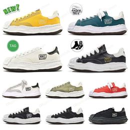 2024 Diseñador mmy maison mihara yasuhiro negro Casual Dissolveing zapatos para hombre Plataforma Entrenadores mujeres zapatillas de deporte Negro Blanco Amarillo para mujer Deportes al aire libre Zapato de tablero