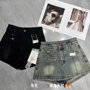 2024 Designer Nieuwe high-end dames riem Jean shorts-stijl korte laag jean shorts, maat S-3XL