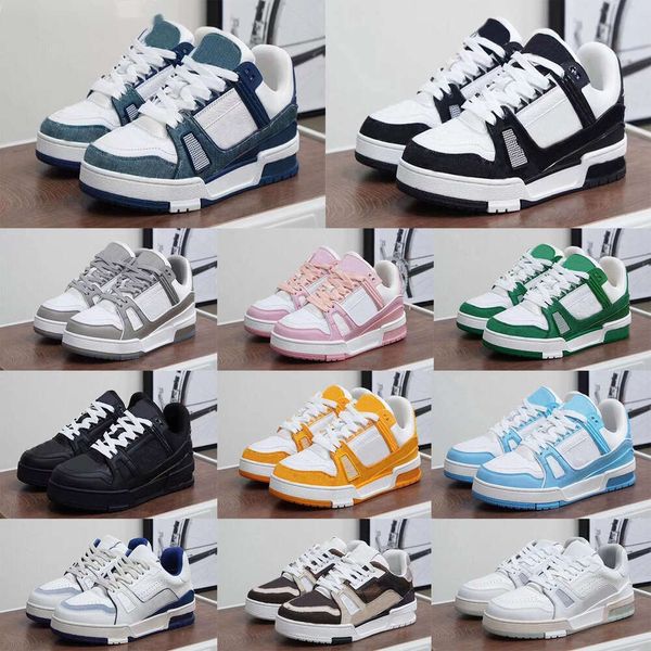 2024 Designer New Chaussures Emed Trainer Sneaker blanc Black Black Sky Bleu vert Denim Rose Red S Mens décontractés Sneakers Low Platform Fomens Trainers