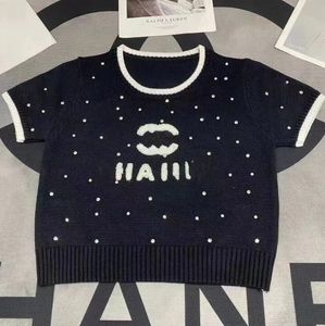 2024 Designer New Women T-shirts Tee Knits Letter Girls Luxury Brandcc Brandcc Short à manches