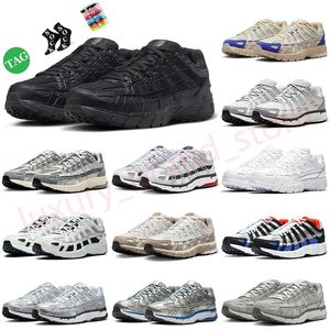 2024 Designer P6000 Casual sneakers Hardloopschoenen voor heren Dames Platina Varsity Rood Metallic Zilver Plat Drievoudig Zwart Metallic Zilver Platform Sportschoenen