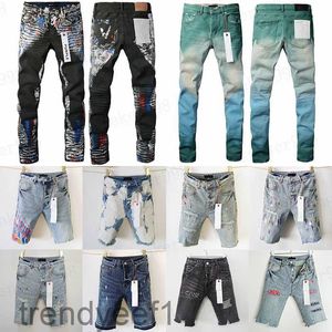 2024 Designer Purple Jeans Shorts Men Men Dames jeans shorts strand vakantie cadeau spijkerbroek mans streetweat shorts zweet kleding multicolor heren kort pant big size 29-40