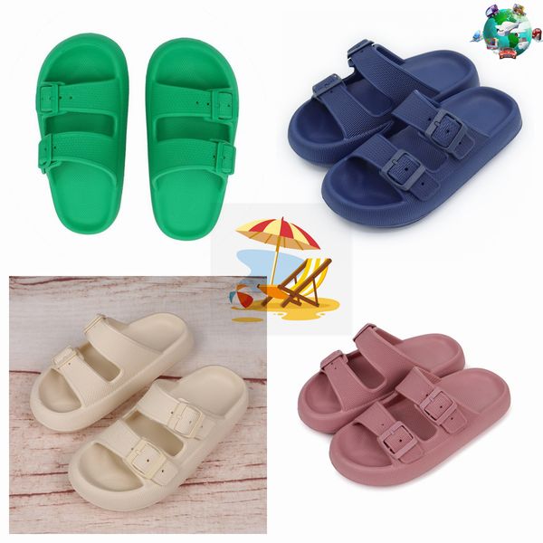 2024 Designer's New Platform Slippers Men's Women's Anti slip Sandals Leather Super Soft Sole Flat Shoes Outdoor Black Pink Beach Slippers