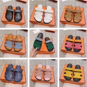 2024 Sandalias de diseñador Plataforma Diapositivas Mujeres Sandale Hombres Zapatillas Zapatos Fondo Piel Chanclas Verano Casual Playa Sandalia Cuero real Calidad superior con caja 10A