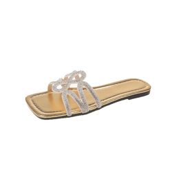 2024 Designer Sfuffs Slippers Slides Femmes Sandales beige Silver Black Gold Fashion Fashion Taille 35-40 Gai