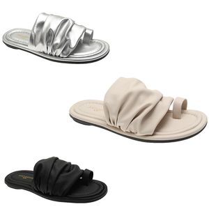 2024 Designer Scups Slippers Slides Femmes Sandales Silt Silver Black Black Womens Flip Flip Flips Scups Taille 35-40 Gai