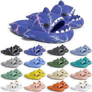 2024 Livraison gratuite Designer Shark glissa une pantoufle de sandale pour les hommes femmes Gai Sandales Pantoufle Mules Men Femmes Slippers Trainers Flip Flops Sandles Color1