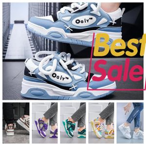 2024 Designer Shoe Lace Up Fashion Platform Sneakers Noir Blanc Bleu Clair Hommes Femmes Casual Chaussures GAI Taille 35-45 Chaussures Plateforme UNISEXE