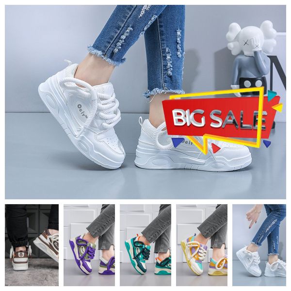 2024 Designer Shoe Lace Up Fashion Platform Sneakers Noir Blanc Bleu Clair Hommes Femmes Casual Chaussures GAI Taille 35-45 Chaussures Plateforme