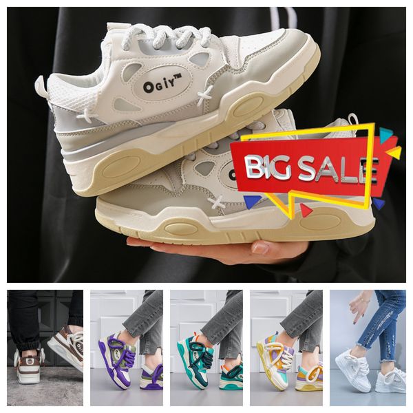 2024 Designer Shoe Lace Up Fashion Platform Sneakers Hommes Noir Blanc Bleu Clair Hommes Femmes Chaussures Casual GAI Taille 35-45 Chaussures Habillées Unisexe Livraison Gratuite