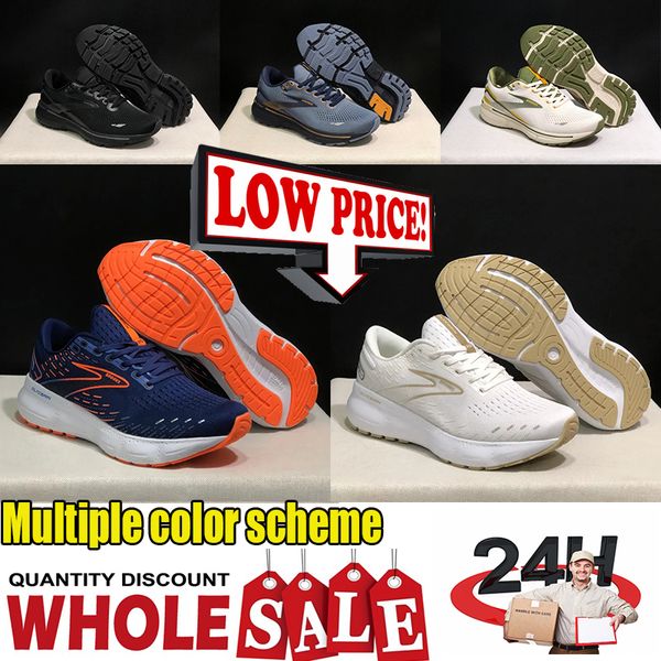 2024 Chaussures de créateurs Brooks Glycerin 20 Hyperion Tempo Running Shoes for Mens Womens Blanc Blanc Yellow Green Men Trainers Sneakers Livraison gratuite 36-46