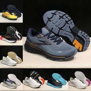 2024 Chaussures de créateurs Brooks Chaussures de course Men de course Femmes Noir blanc Gris Gris jaune Orange Trainers