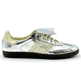 2024 Chaussures de créateurs Leopard Print Originals Country Og Wales Bonner Vintage Trainer Low Sneakers non glissant Sole extérieure Fashion Classic Men Femmes Femmes Casual Chaussures