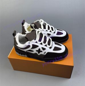 2024 Chaussures de créateurs hommes Sneaker Sneakers Sneakers Calf Trainer Platform Sneakers Chaussure en caoutchouc Vintage Trainer à lacets Skate Shoe 38-45 Y15