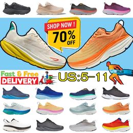 2024 Designer schoenen One Bondi 8 Outdoor Shoes Heren Damesplatform Sneakers Clifton 9 Men Black White Mens Trainers Gratis verzending Lage prijs