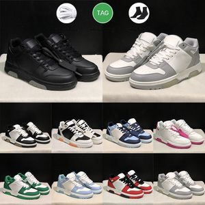 2024 Zapatos de diseñador Fuera de la zapatilla de deporte de la oficina Top Offs Negro Gris Rojo Verde Cueros Whiteshoe Casual Traje diario Athleisure Hombres Zapatillas de deporte al aire libre Entrenadores para mujer