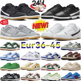 2024 Designer-Schuhe Laufschuhe Low Panda Triple Pink Grey Fog Team Green Medium Olive UNC Walking GAI Sneakers Trainer Größe 36-45