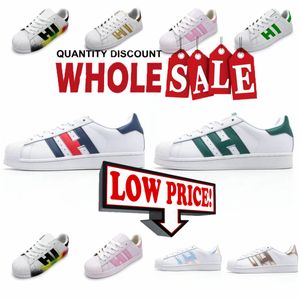 2024 Designer schoenen teen shell casual schoenen mannen vrouwen sneakers mode trend streep plat lederen shell-tee schoenen sport hardloopschoenen 36-45 gratis verzending