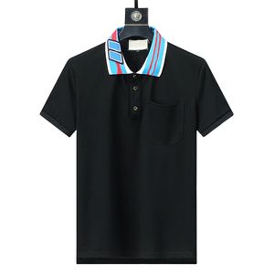 2024 Designer à manches courtes Polo Mentes de mode masculins Vêtements Black Polo Black Polo Collar Détails Multi-couleur Tee Multi-Colors 3-XXXL