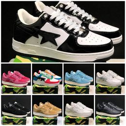 2024 Designer Shose Sneakers décontractés Star Star Low Sk8 Men Femmes Fashion Mentille Sneaker Grey Black Patent Le cuir vert blanc ABC Camo Blue Blue Pink Suette