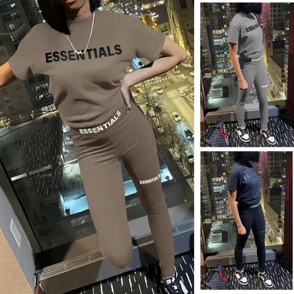 2024 Designer Silm Pantalon Costume Femmes Survêtement Deux Pièces Jogger Ensemble Sweat-shirt Sweatpant Imprimé Costume Lâche Tenues Sportswear Sexy Mode Collants Costumes