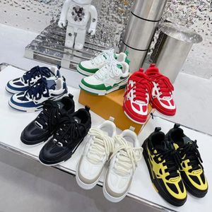 2024 Designer Skate Sneaker Virgil Chaussures décontractées Couile Abloh Abloh noir vert vert rouge Blue Cuir Superpositions Taille 35-45