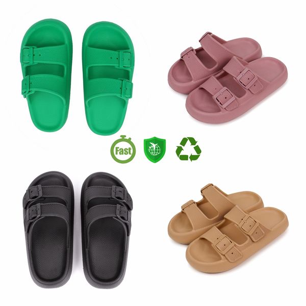 2024 Designer Slides Sliders Sliders Pantoufles Femmes Été Bleu Hommes Femmes Hôtel Lady Beach Sabots Home Walk 35-45