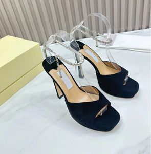2024 Designer Slingbacks Lady Glitter Sandals 12,5 cm Plateforme talons Chaussures 34-42