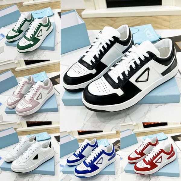 2024 Designer Sneakers Chaussures décontractées hommes Homme Downtown Cuir Sneaker noir Blanc blanc rouge vert Luxury Basketball Chaussures 38-46