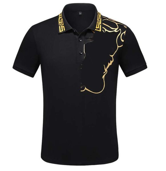 2024 Designer Polo à rayures T-shirts Serpent Polos Bee Floral Mens High Street Fashion Horse Polo T-shirt de luxe 620