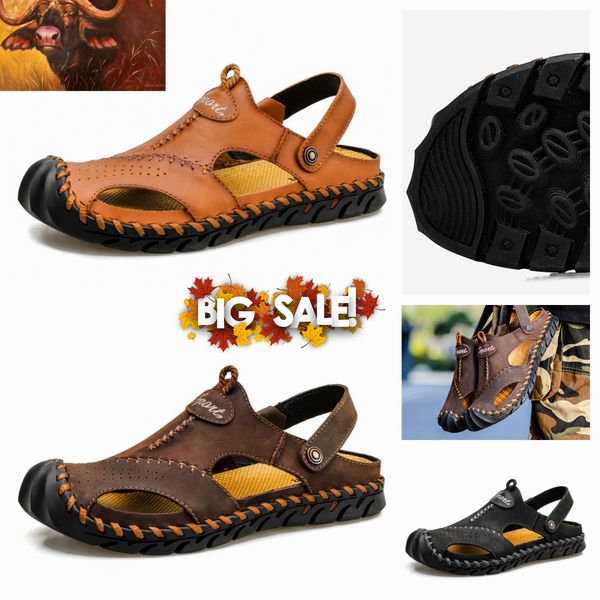 2024 Diseñador de verano al aire libre para hombre para mujer sandalias casuales con zapatillas de correa de cuero ágata negro marrón zapatos de playa