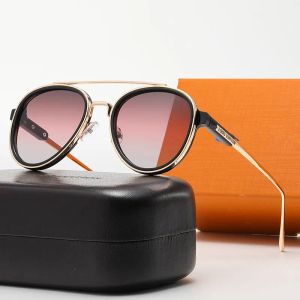 lunettes de soleil pour femmes prda lunettes de soleil design hommes marque de luxe en métal ovale petit cadre pare-soleil miroir mode qualité tendance en plein air polyvalent avec boîte de logo