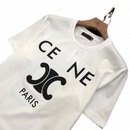2024 T-shirt de créateur Fi Young Men's Mercerized Cott Cott Short Summer Persalize Slim-Fit Multi-Functial confortable Sleeve Femme