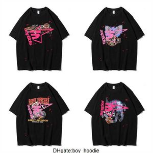 2024 Designer T-shirt Hommes Femmes Cotons Sp5der 555 Spider Web Pattern T-shirts Mode Top Tees 0TJX