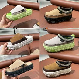 2024 Designer Tasman Daze glisse de printemps pantoufles décontractées en cuir authentique en daim plate-forme pneu pneu de semelles Fashion Sandale 35-41