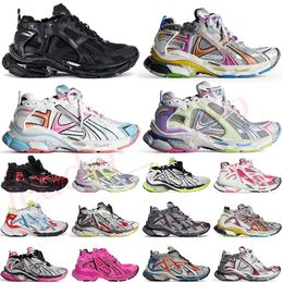 2024 Designer Tracks Runner 7 7.5 Chaussures de robe Mousse Balengiaga Runners Femmes Hommes Noir Blanc Graffiti Plate-Forme Tennis de luxe DHgate Baskets Baskets Jogging