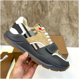 2024 Designer Trainers Vintage Sneaker Gestreepte Heren Dames Geruite Sneakers Platform Lattice Casual Schoenen Shades Flats Schoen Klassieke Outdoor Schoen Dames Sneakers