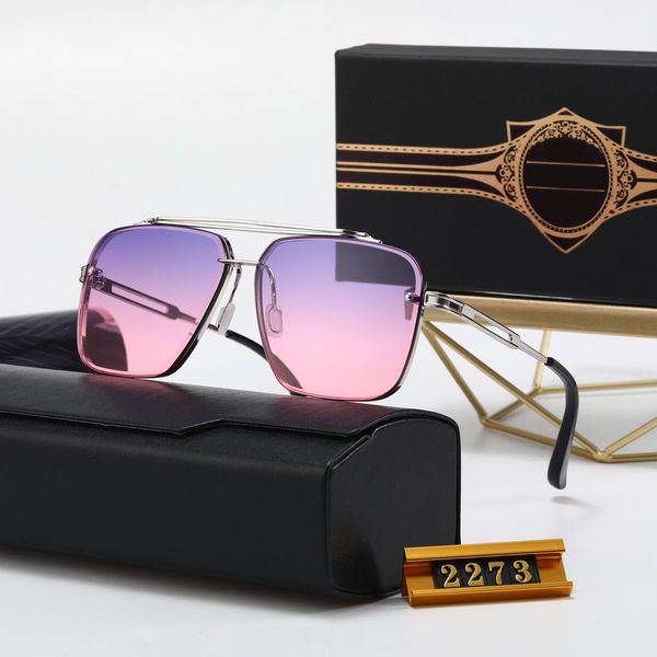 2024 Designer Vintage Dita Lunettes de soleil Rimless Square Womens Sun Glasses Fashion Designer de mode Luxury Golden Frame Sunglasses UV400 Gradient Dita Mach Mix3